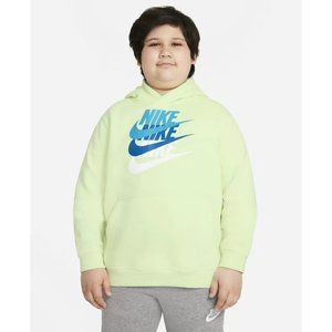 Nike Big Boys Husky Sportswear Pullover Hoodie Light Green Plus Size M MSRP $45